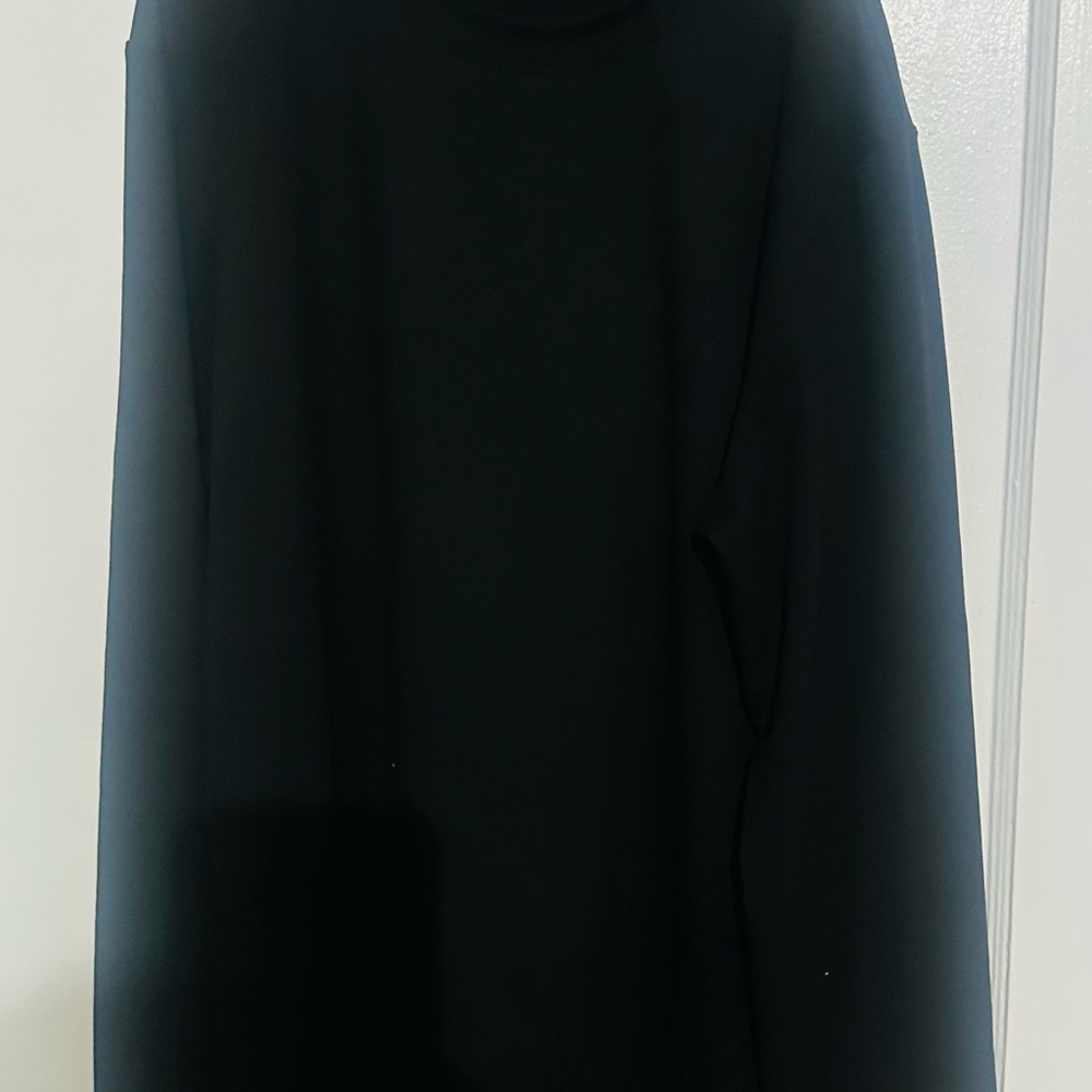 Classic Petite Black Long Sleeve Women's Top - Picture 2 of 2